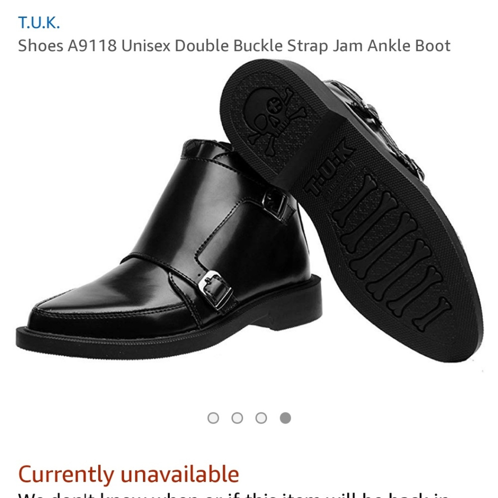 NWOT SoldOut Unisex Double Buckle Strap Ankle Boot